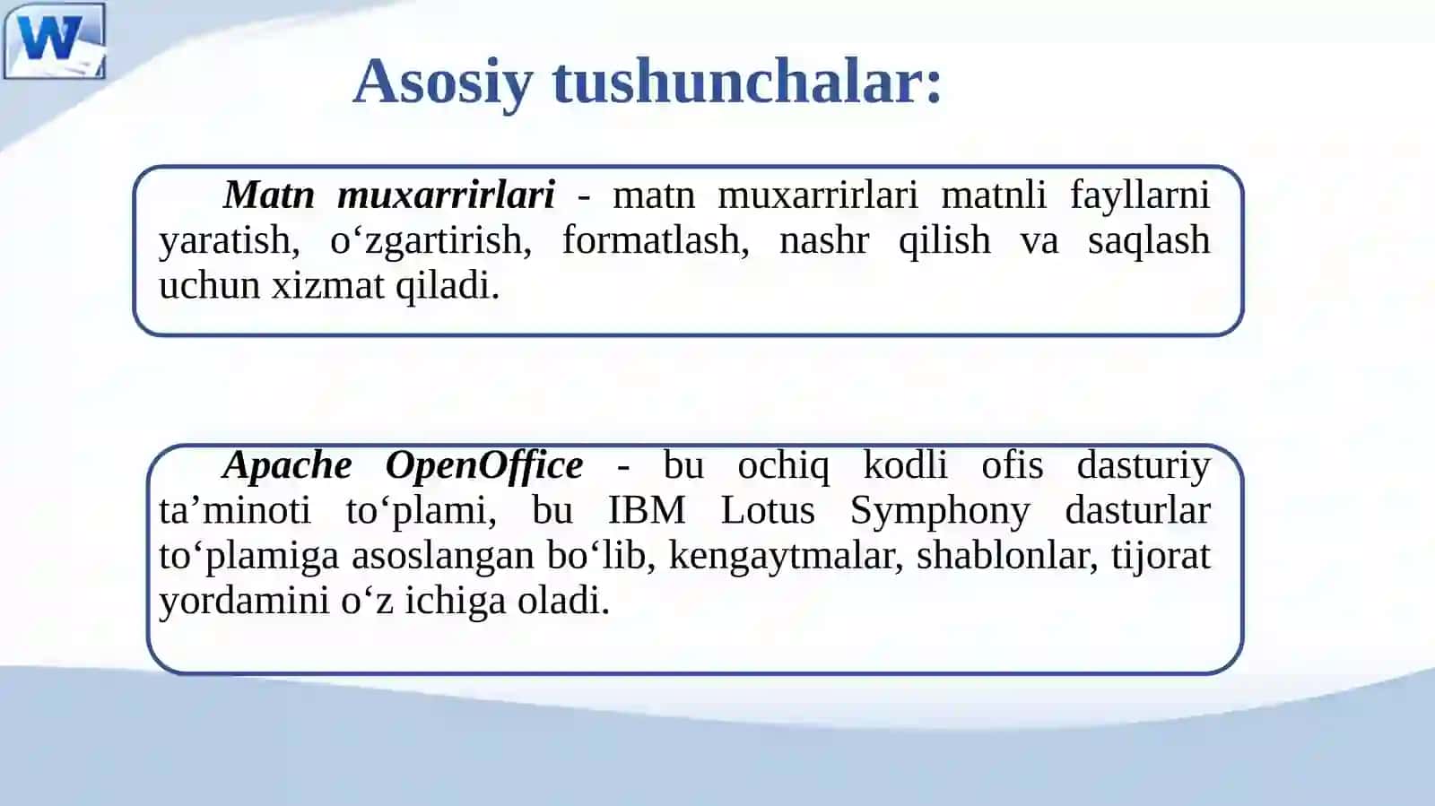 Zamonaviy matn muxarrirlari va protsessorlari 4