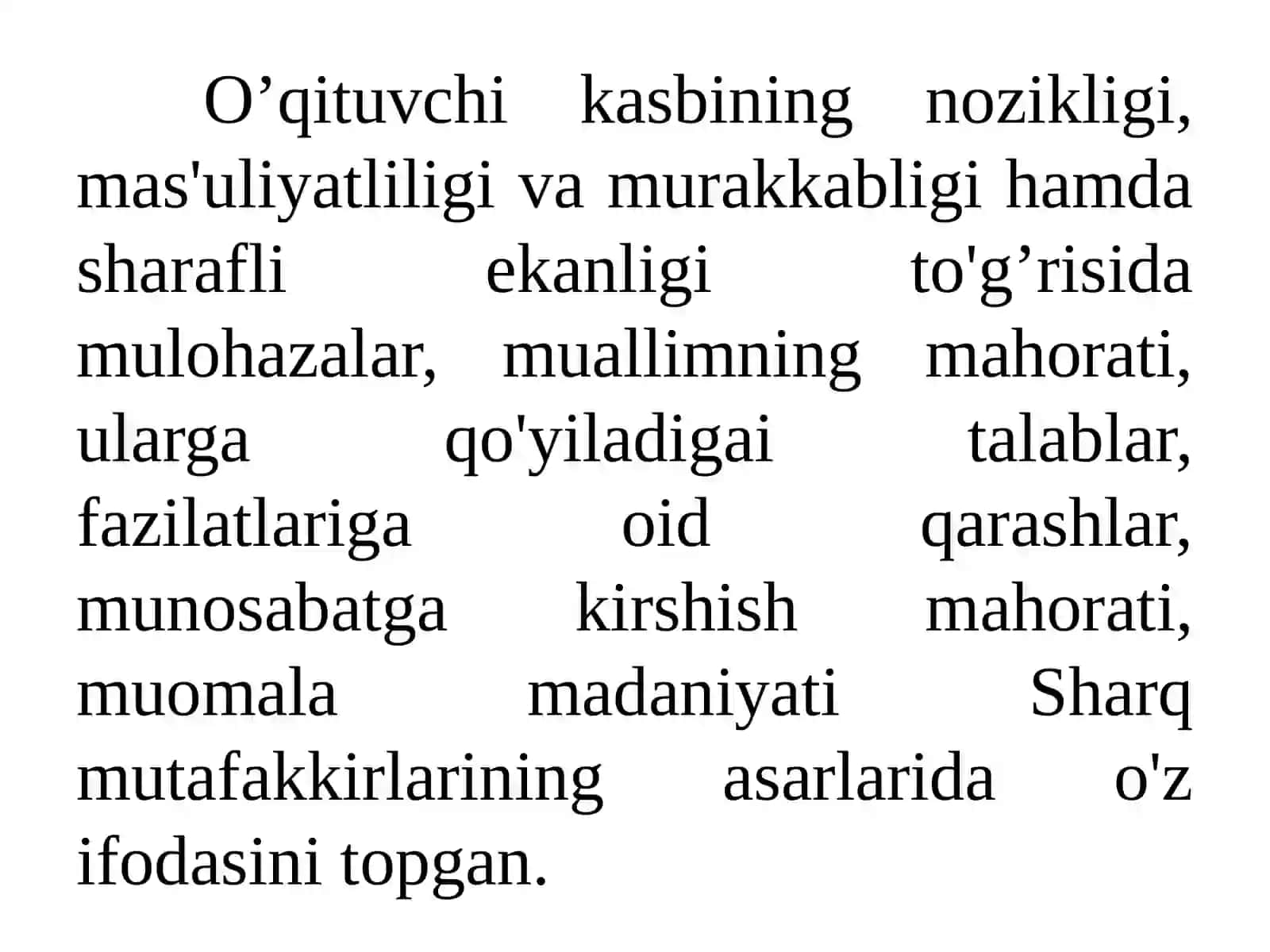 Pedagogik fikr tarixi va maktab amaliyoti da o'qituvchi mahoratini masalalari 4