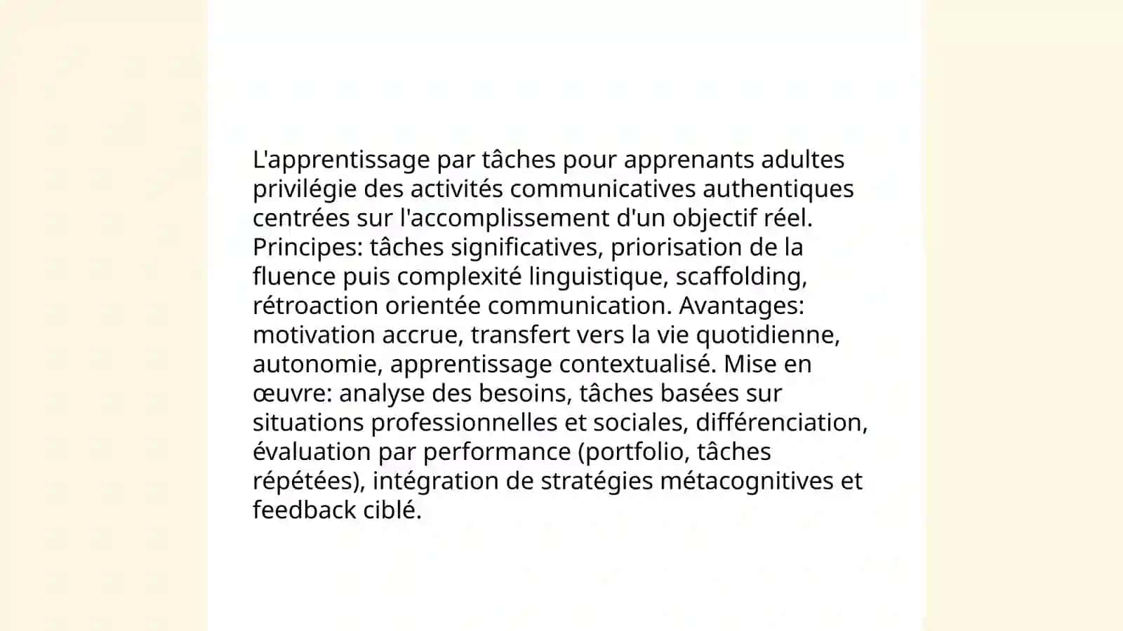 Les approches pedagogiques dans l'enseignement du FLE aux adultes 4
