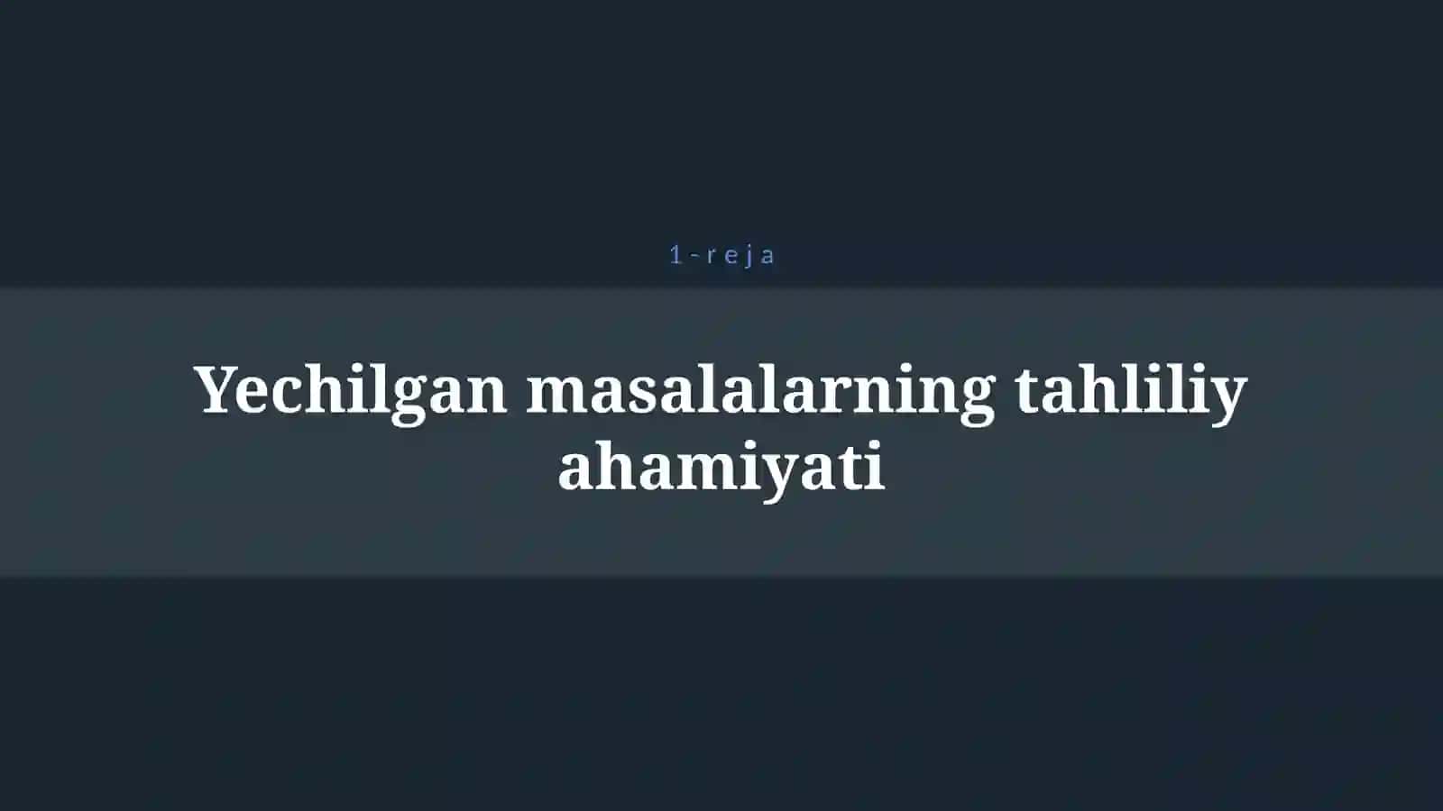 BOSHLANG’ICH SINF O’QUVCHILARINI YECHILGAN MASALALAR USTIDA ISHLASHGA O’RGATISH 4
