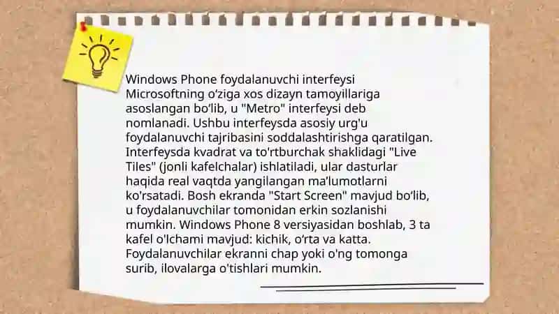 Android, Windows va iOS mobil operatsion tizimlarining xususiyatlari 4