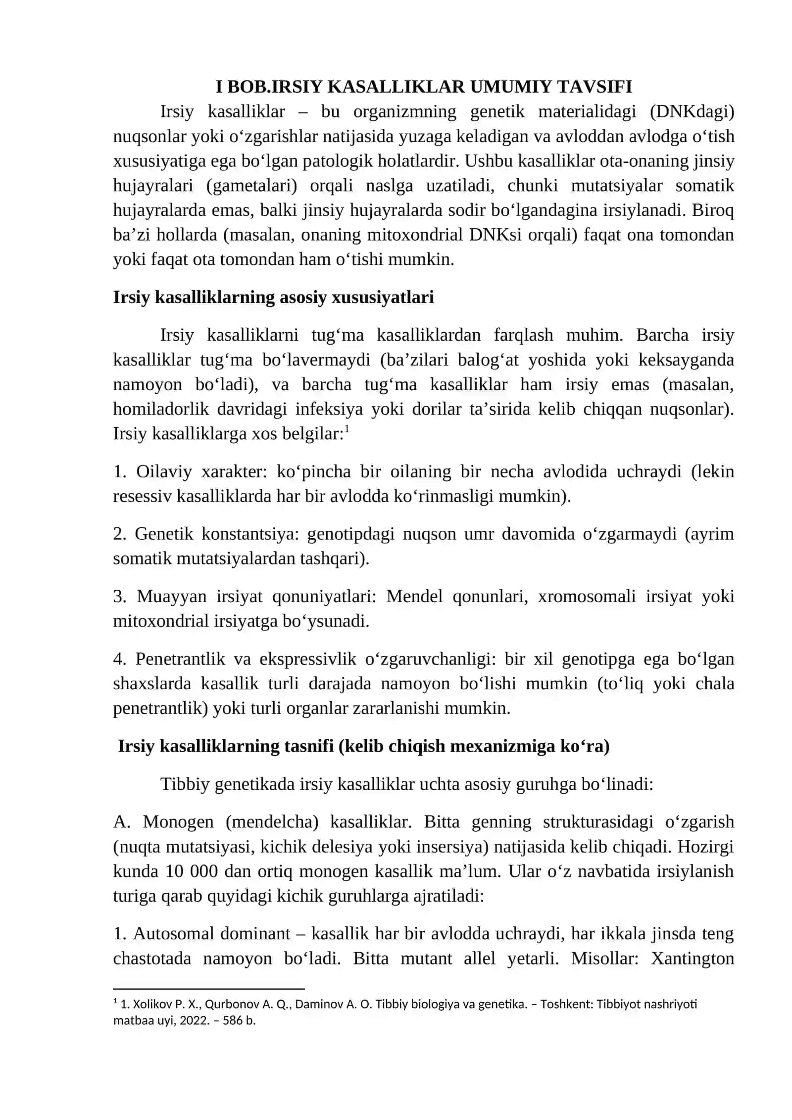 IRSIY KASALLIKLARNING KELIB CHIQISH SABABLARI 4