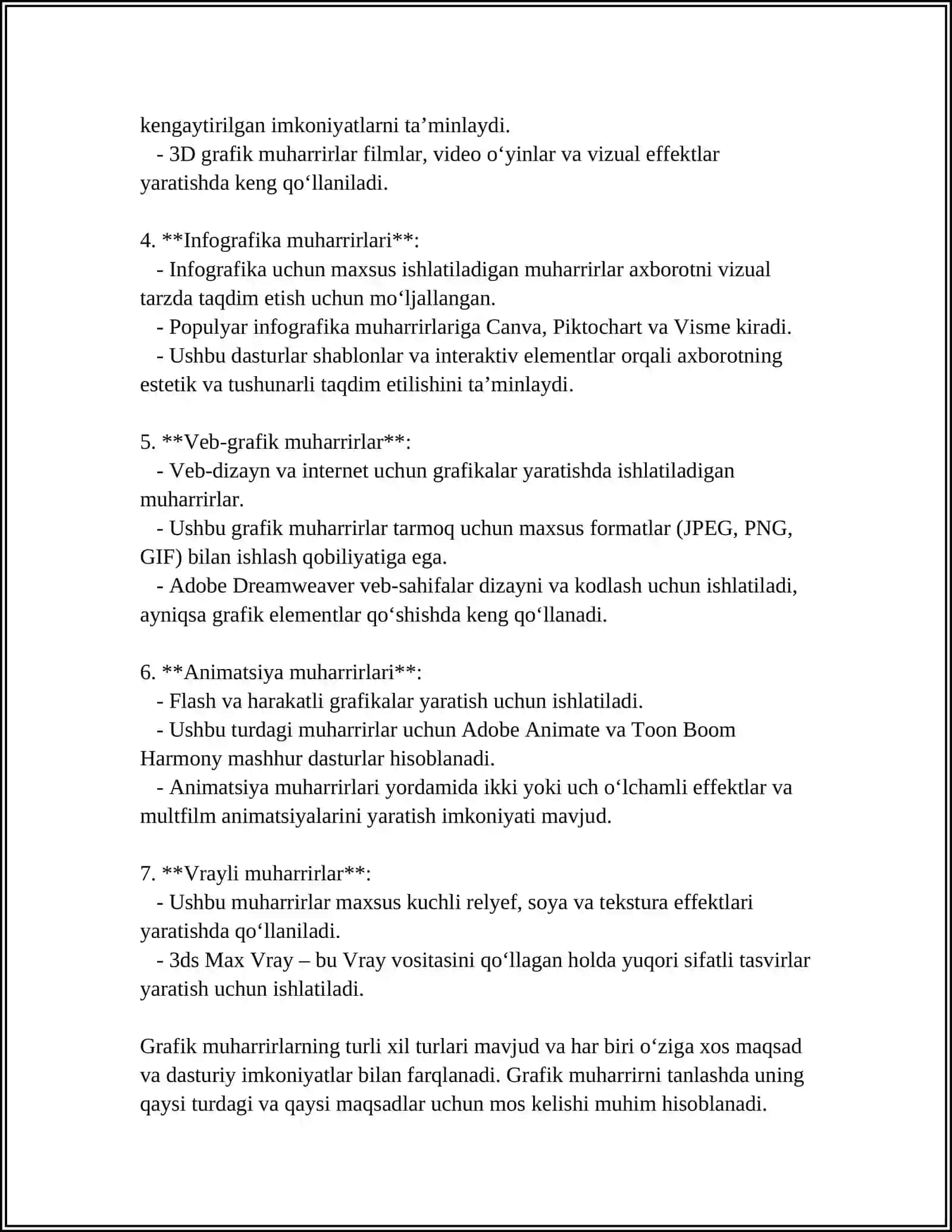 GRAFIK MUHARRIRLAR YORDAMIDA TASVIR VA OBYEKTLAR BILAN ISHLASH 4