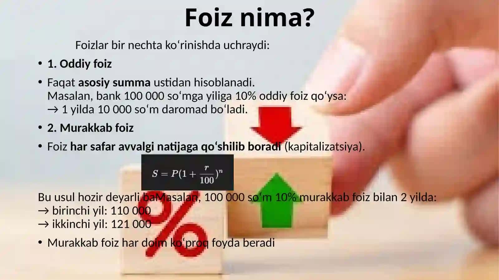 Matematika va informatika ni o'qitish metodikasi - foizlar 4