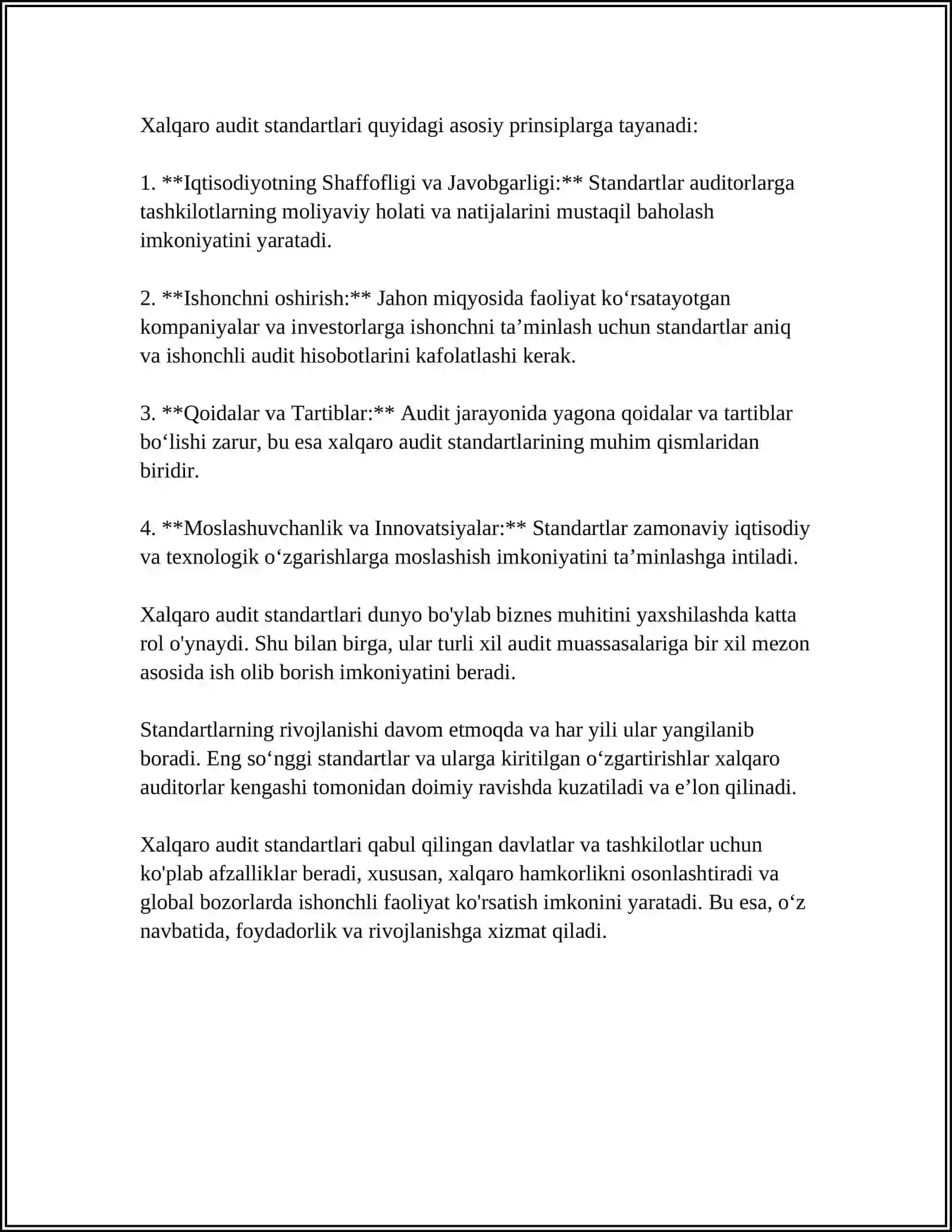 XALQARO AUDIT STANDARTLARI 4