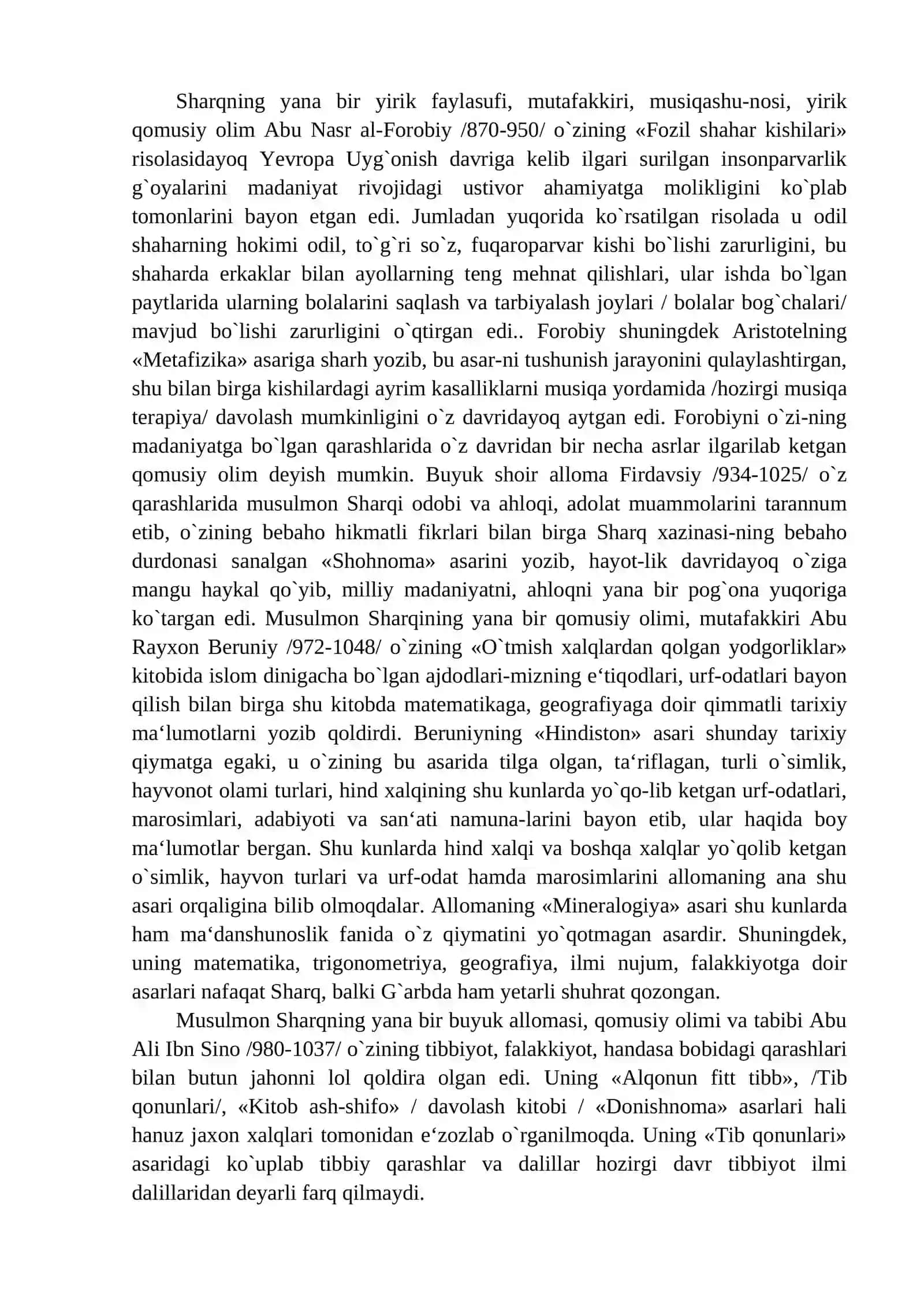 G`arbiy Osiyo xalqlarining moddiy va ma`naviy madaniyati 4