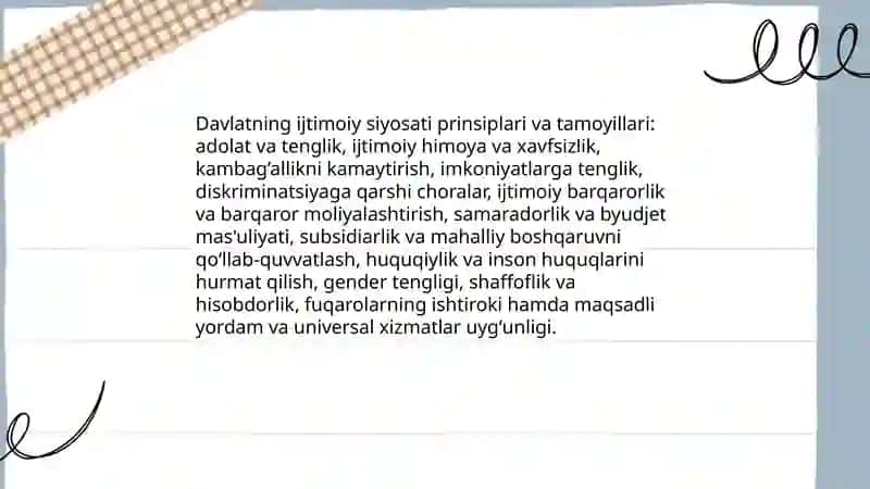Davlatning ijtimoiy siyosati 4