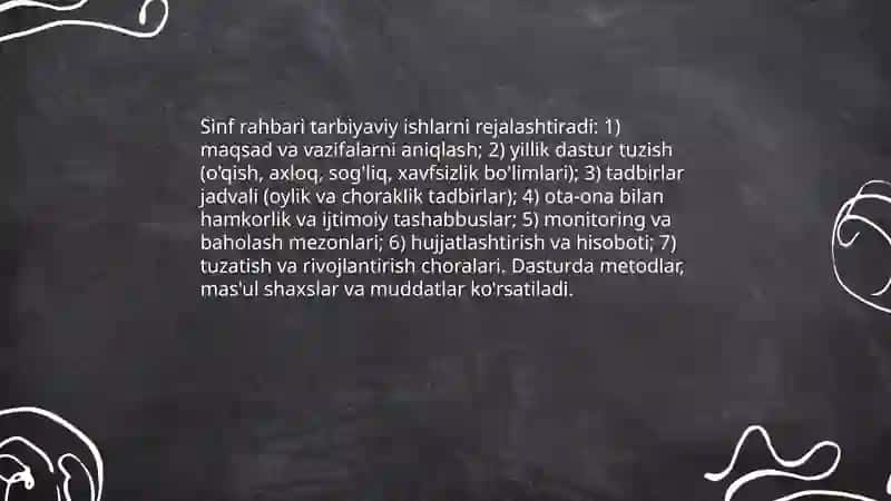 Maktabdagi tarbiyaviy ishlar tizimida sinf rahbarining faoliyati 4