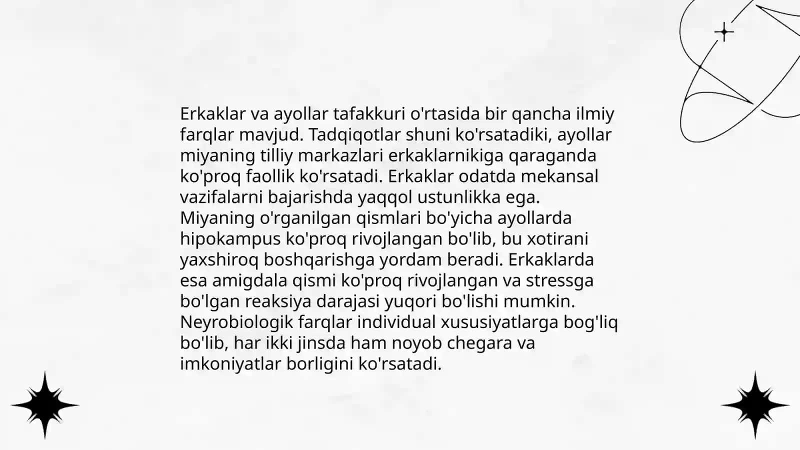 Kallaning jinsiy va shaxsiy tafovutlari 4