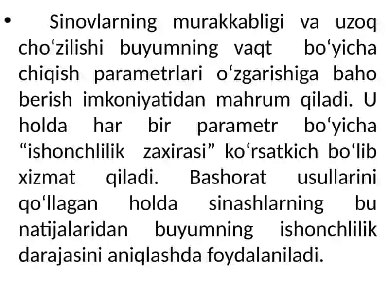 Mavzu-8.Ekspluatatsiyajarayonidabuyumlarniishonchlilikkasinash 4