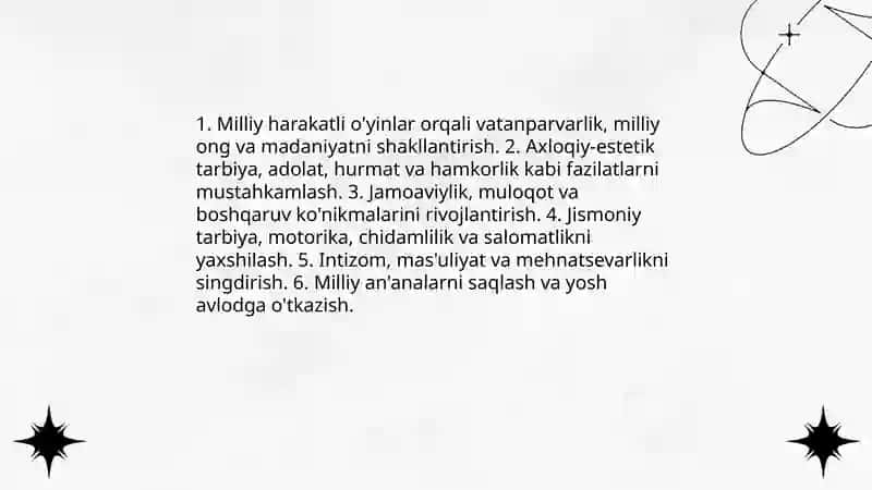 Milliy harakatli oʻyinlar va uni oʻqitish metodikasi 4