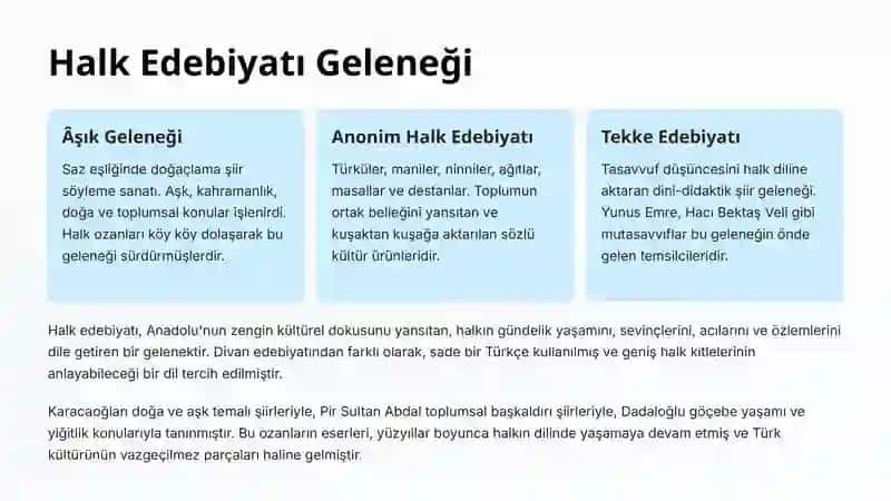 Türk Edebiyatı Klasikleri Sunumu 4