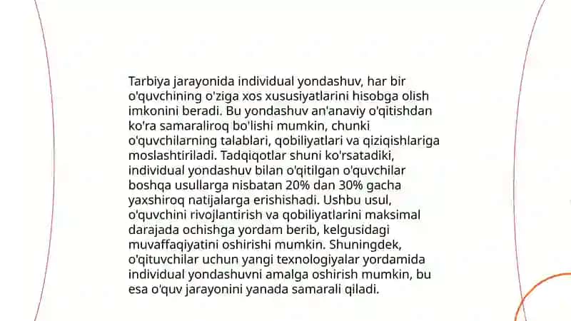 Tarbiya jarayonining o'ziga xos xususiyatlari 4
