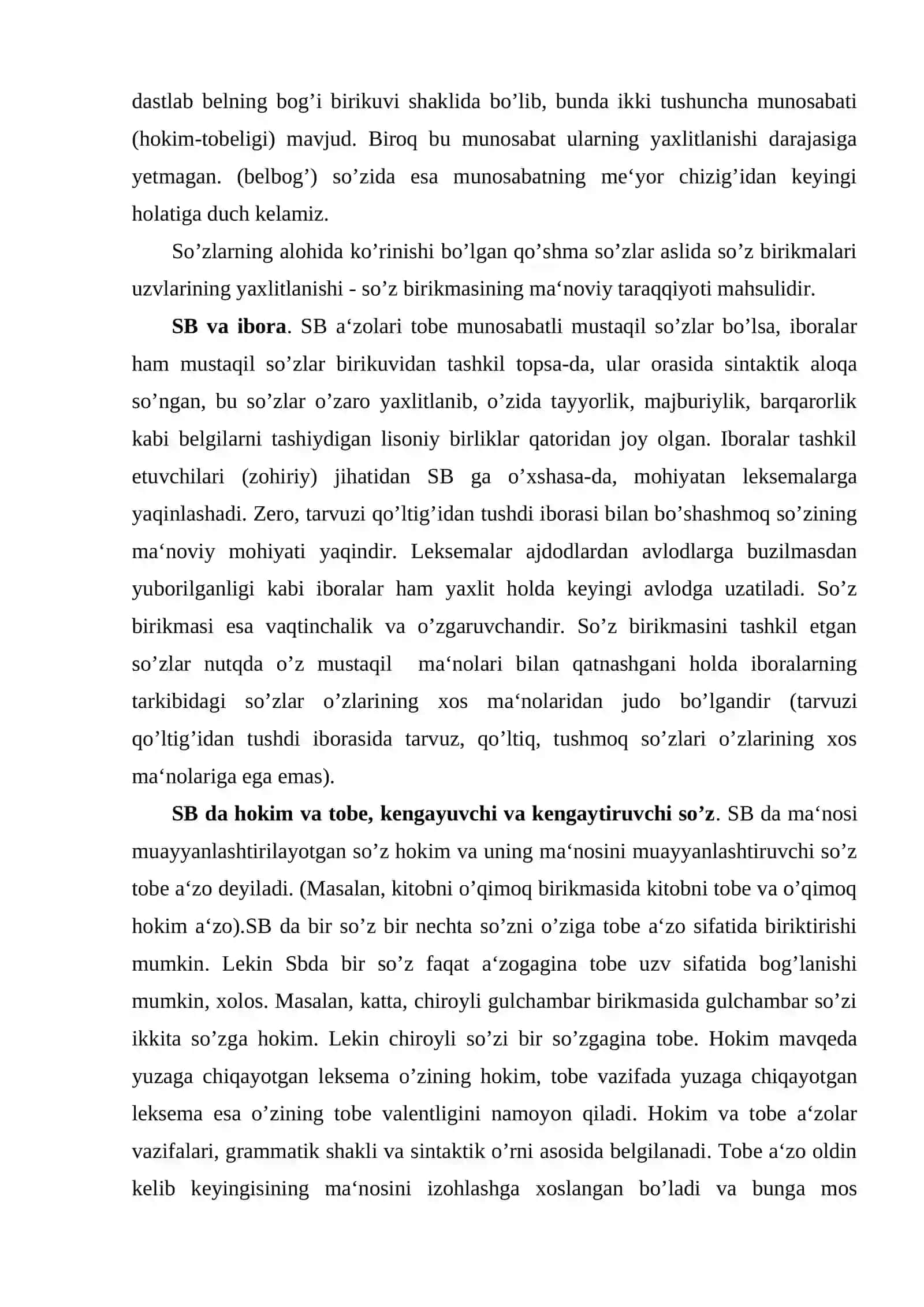 Nutqiy so’z birikmasi (SB) haqida tushuncha 4