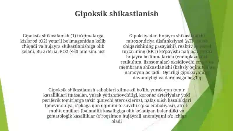 Hujayraning zararlanishi,nobut bo'lishi va sabablari 4