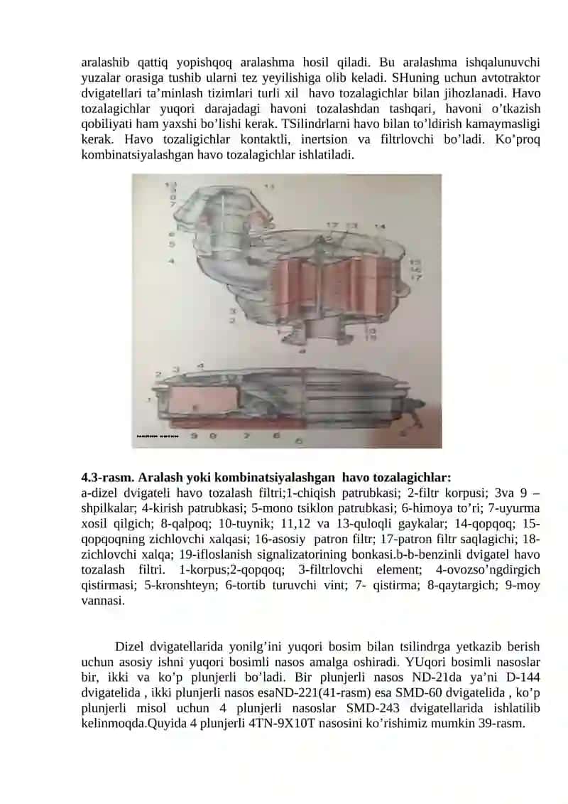 Dizel dvigatellar ta'minlash tizimi 4