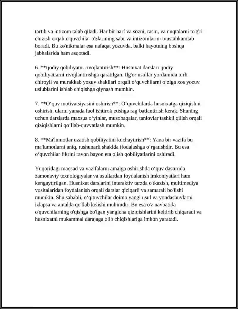 Husnixatga Oʻrgatishning Didaktik Xususiyatlari 4