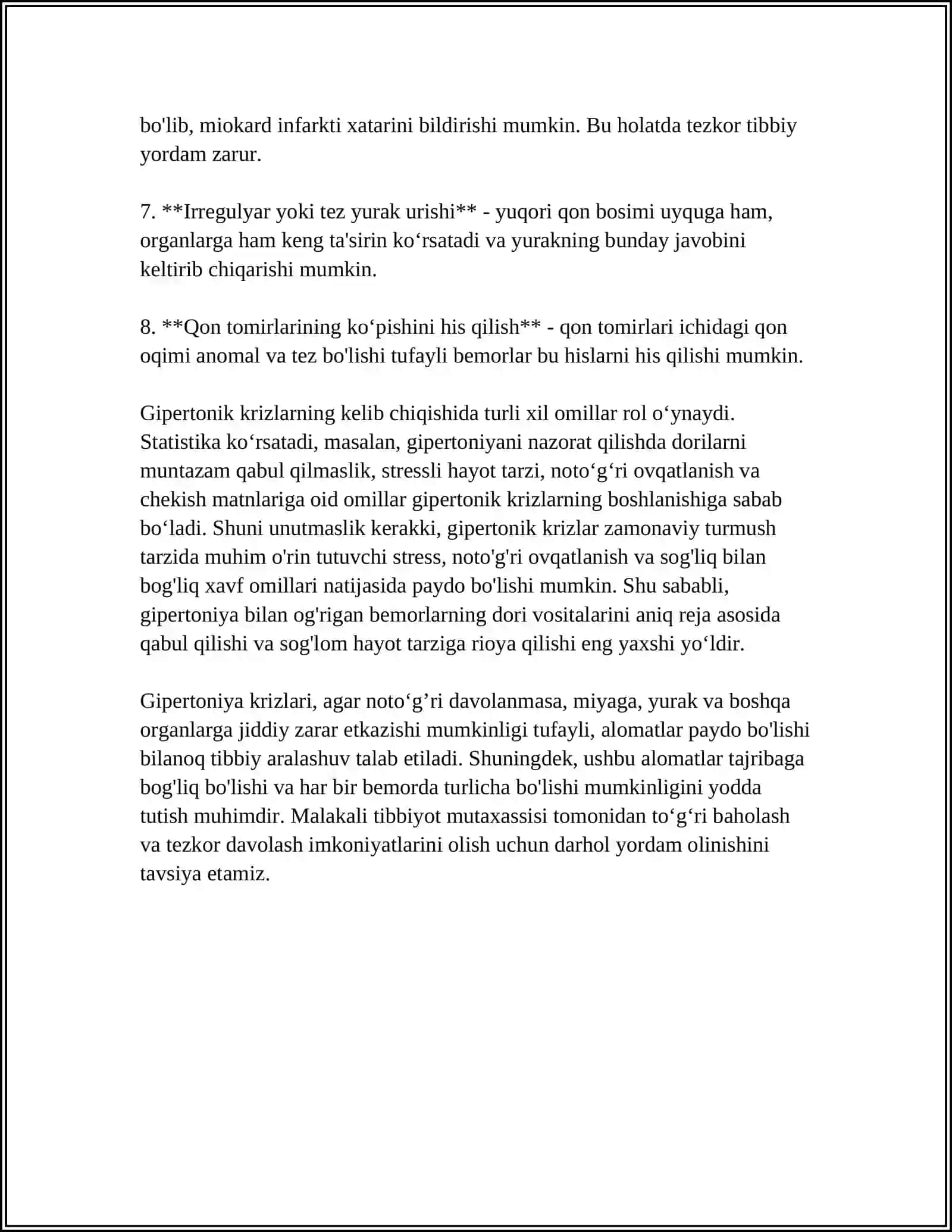 MUSTAQIL ISH Mavzu: GIPERTONIK KRIZLAR 4