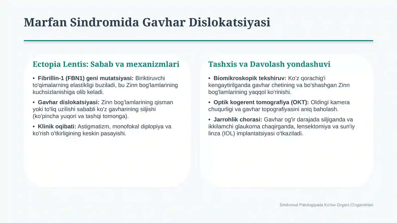 Sindromal patologiyada ko‘ruv organidagi o‘zgarishlar | 15 slayd 4