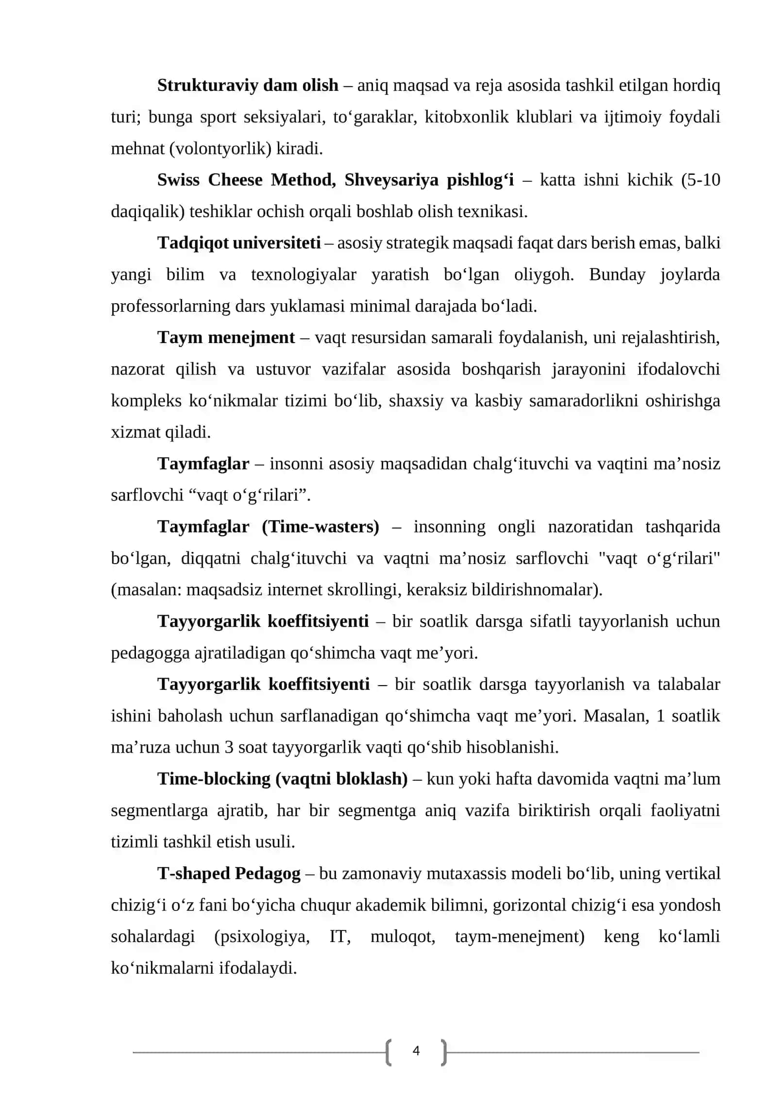 Pedagogik Talim Menijminti...Mustaqil ish 4