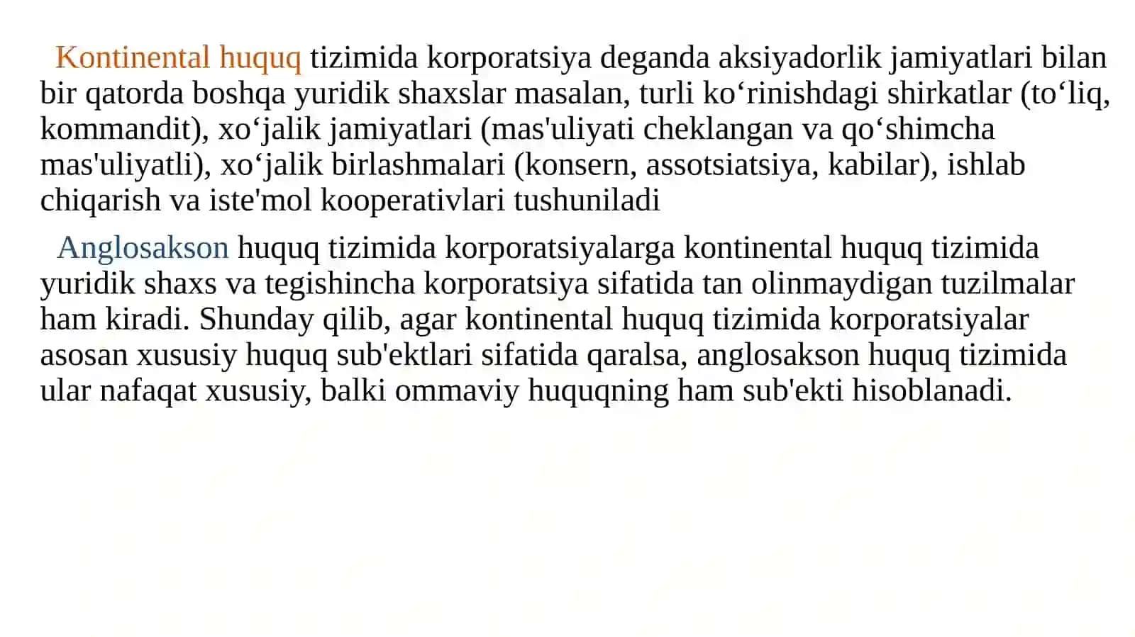 Korporativ huquqning umumiy qoidalari 4