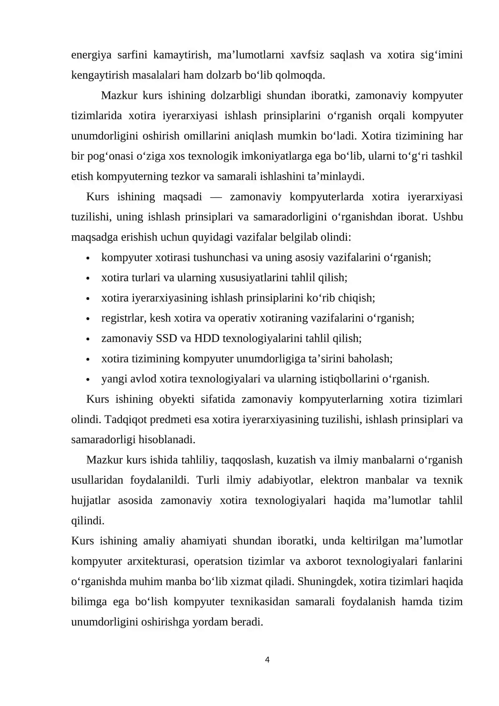 Zamonaviy kompyuterlarda xotira iyerarxiyasi 4