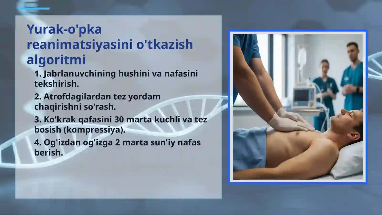Yurak-o'pka reanimatsiyasi va birinchi tibbiy yordam 4