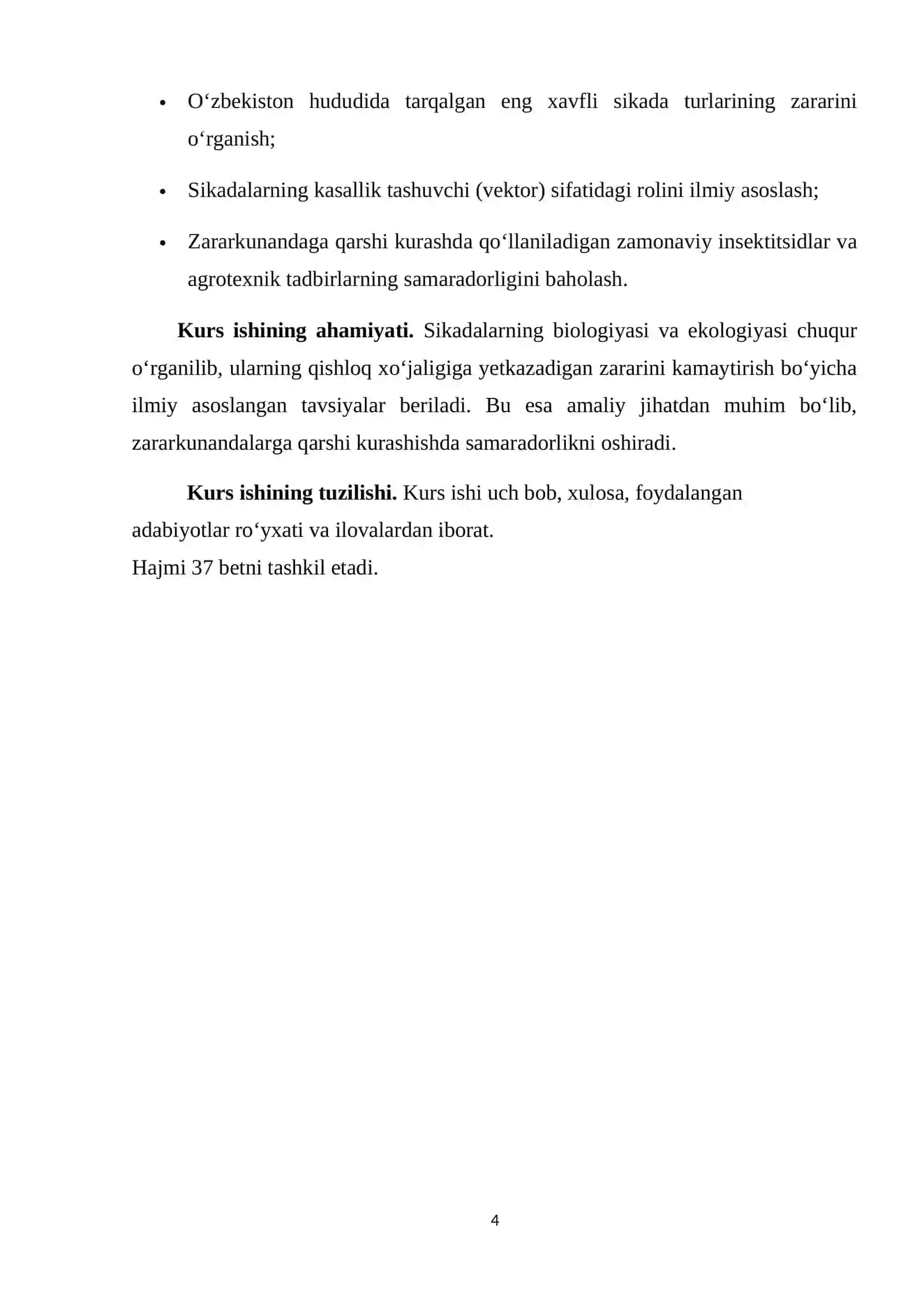 Sikadalarning biologik xususiyatlari, qishloq xo’jaligi ekinlariga zarari va ularga qarshi zamonaviy kurash choralari 4