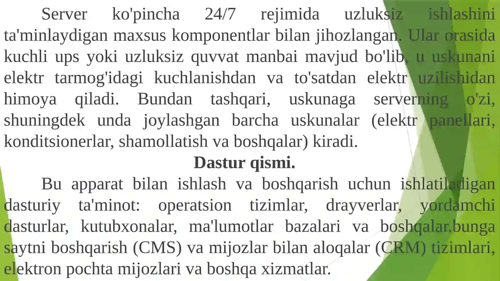 IT infratuzilmasini fizik ximoyasini ta’minlash 4