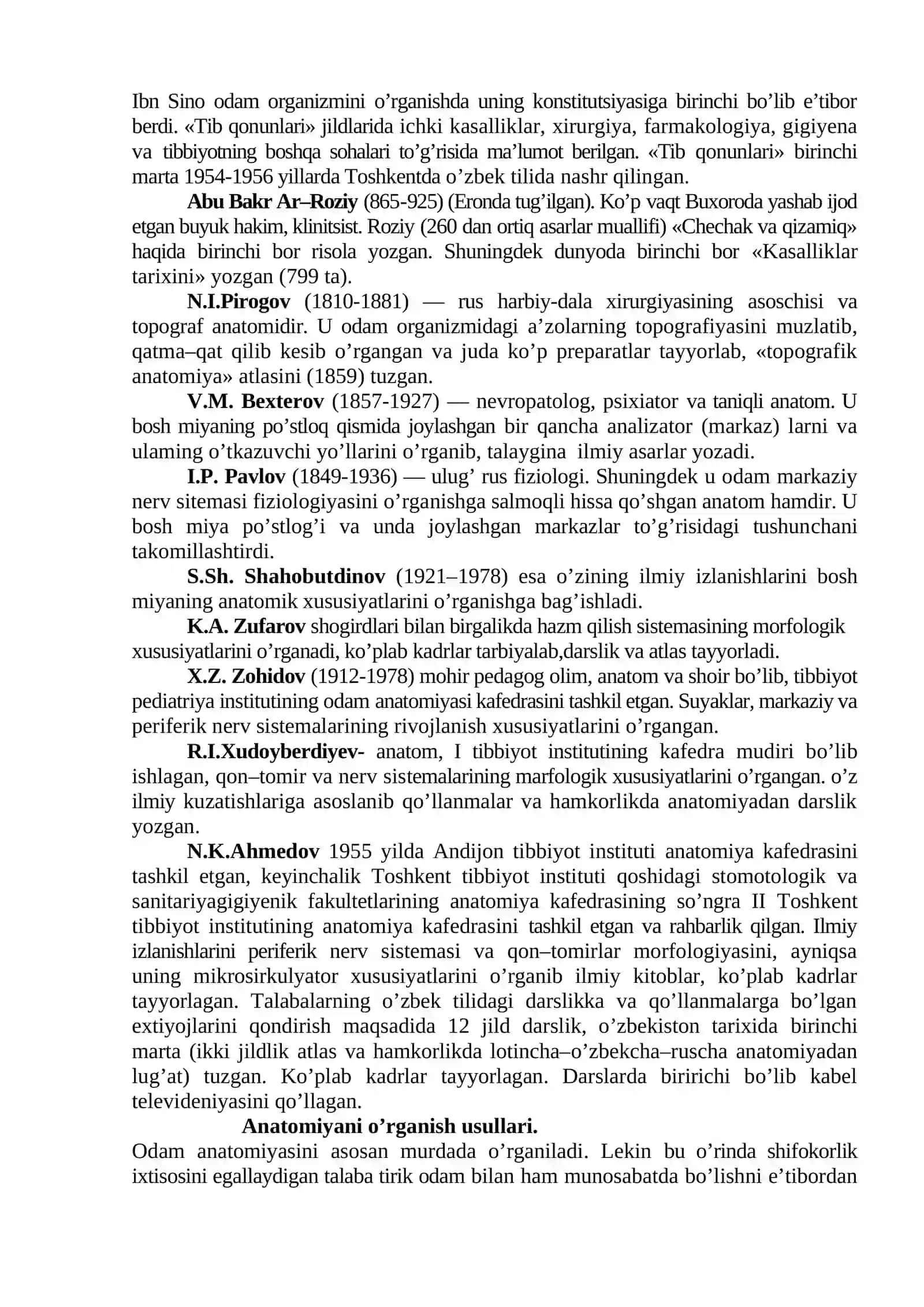 Anatomiya fanining qisqacha tarixi 4
