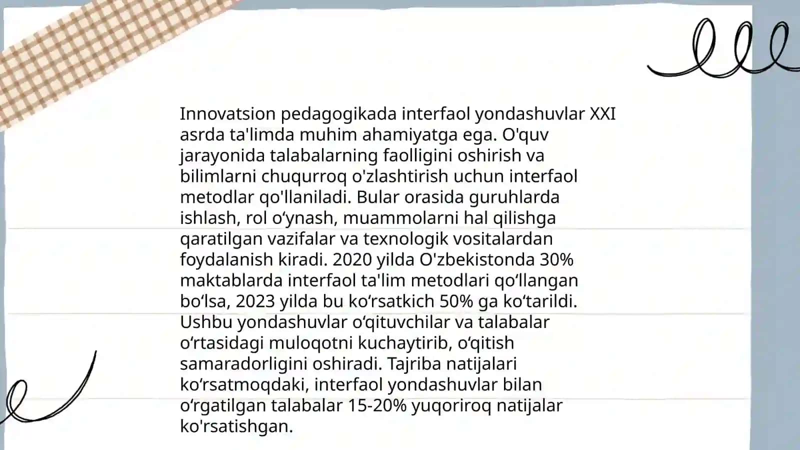 Pedagogik texnologiya asoslari va innavatsion pedagogika 4