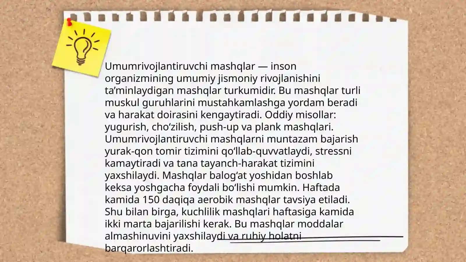 Gimnastika; Umumrivojlantiruvchi mashqlarini o’rganish 4