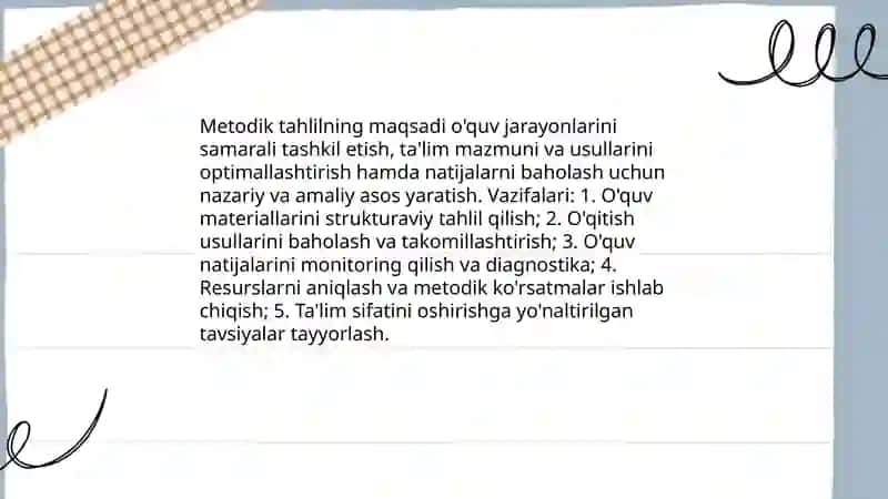 Metodik tahlil 4
