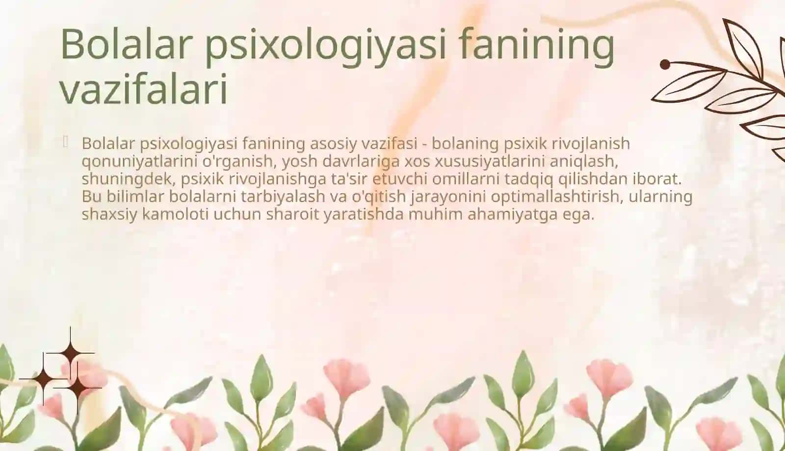 Bolalar psixologiyasi va psixodiagnostikasi vazifalari 4