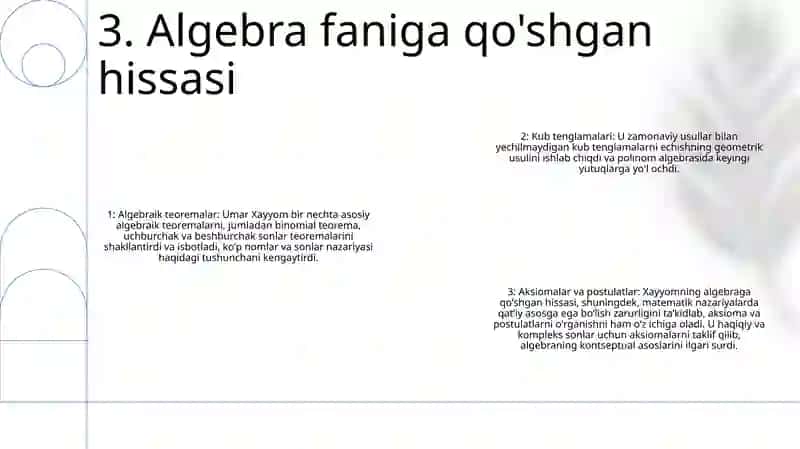 Umar Hayyomning Matematikaga Oid Asarlari Va Ularning Ahamiyati 4