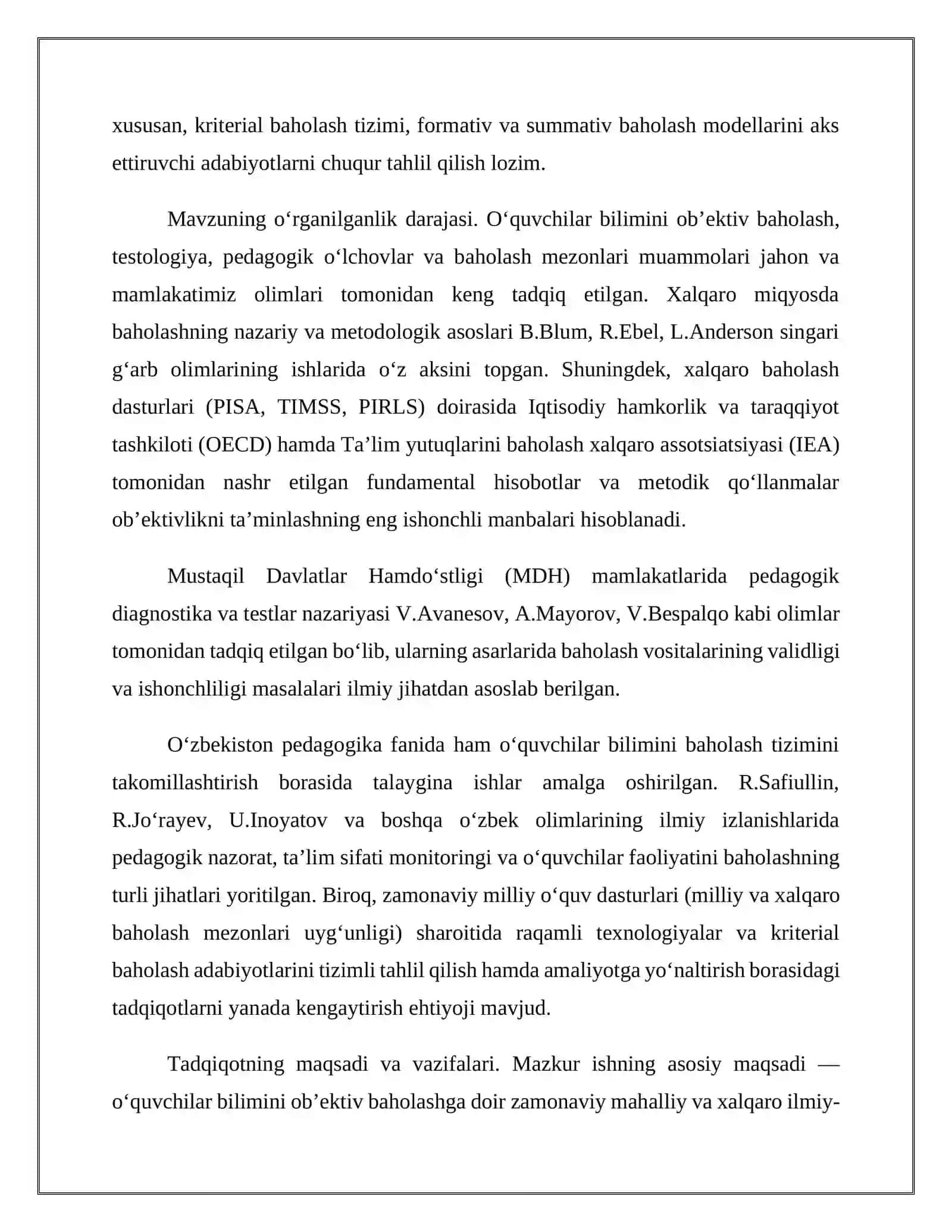 O‘quvchilar bilimini ob’ektiv baholashga doir adabiyotlar bilan tanishish 4