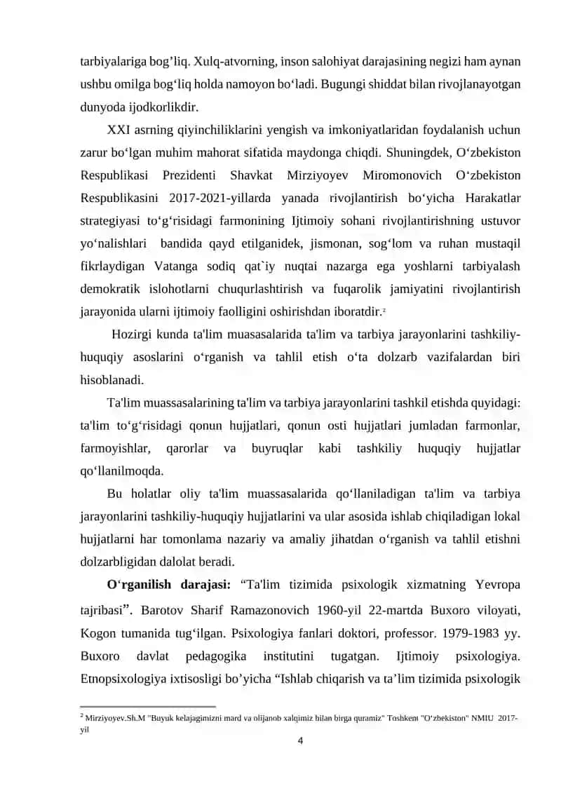 “Ta'lim tizimida psixologik xizmatning Yevropa tajribasi” 4