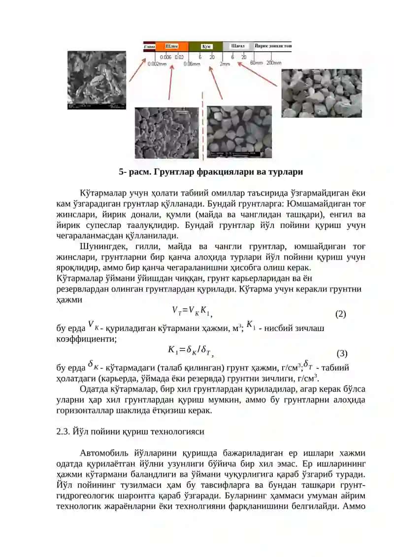 Йўл пойини қуриш тўғрисида маълумотлар 4