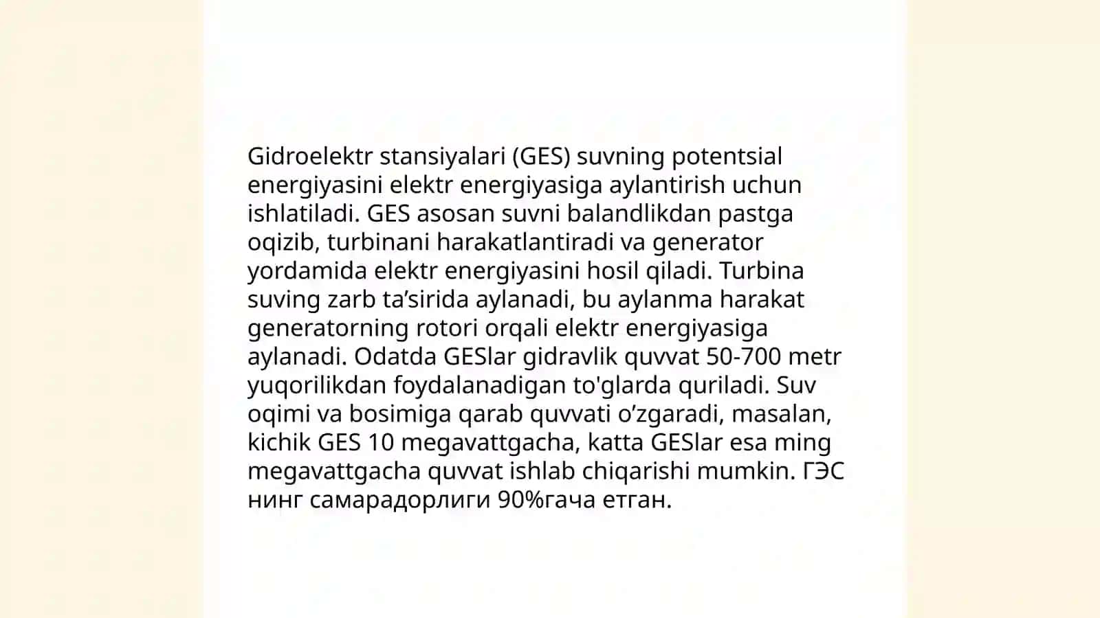 Oʻzbekistondagi GES lari ishlash prinsipi 4