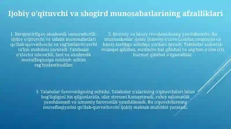 Boshlang‘Ich Ta‘Limda O‘Qituvchi Va O‘Quvchi Munosabatlarini Yaxshilash Yo'Llari 4