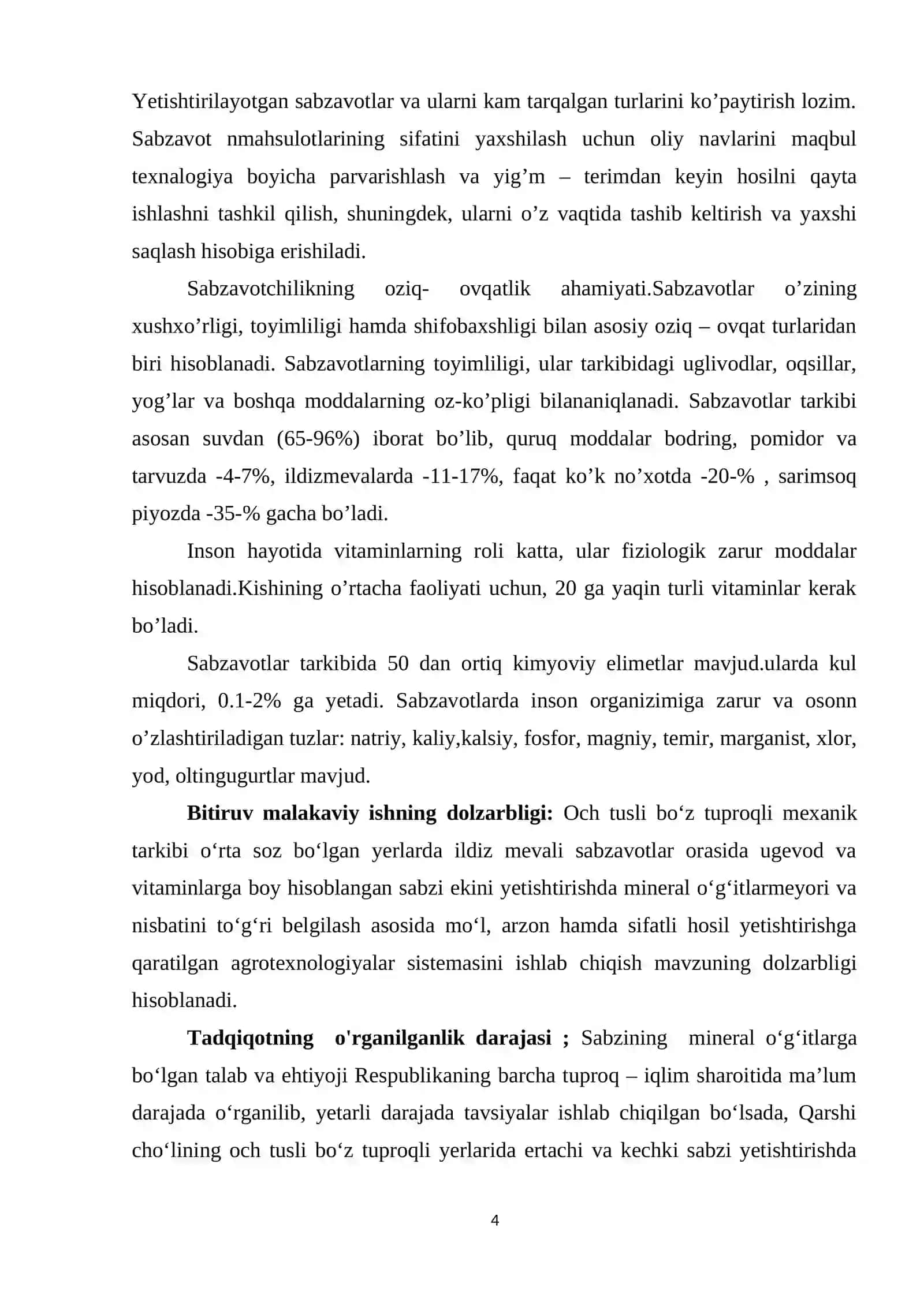Sabzavotlarga beriladigan mineral о‘g‘itlar samaradorligini о‘rganish 4