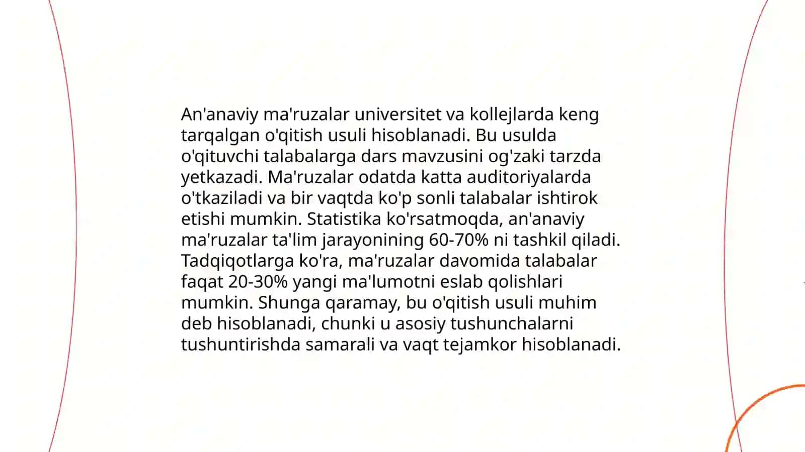 Ma'ruza turlari va uning tasnifi 4