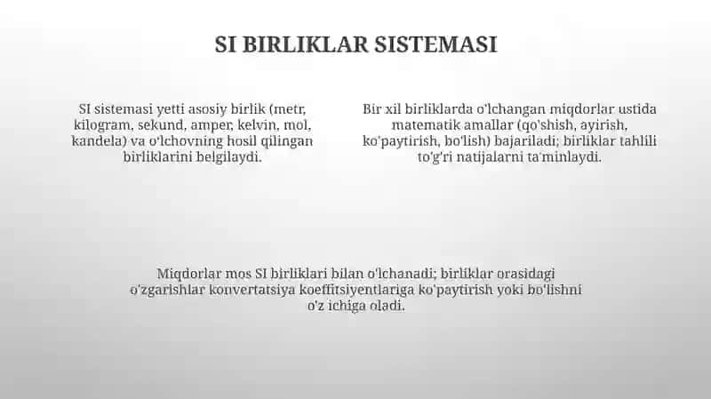 O'lchovlar bilan amallar 4