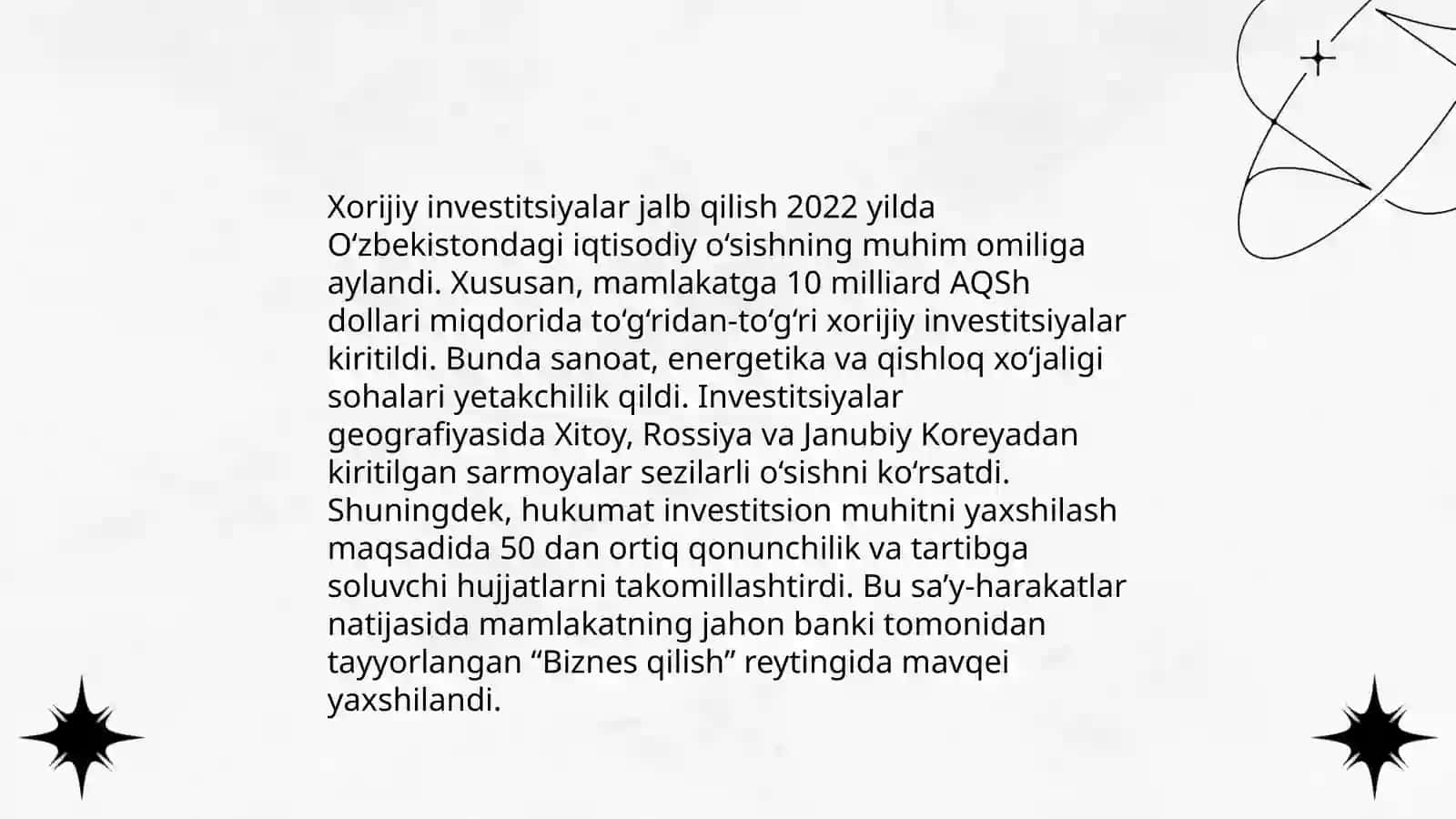Xorijiy investitsiyalarning samaradorligiga inflatsiya indeksining ta'siri 4