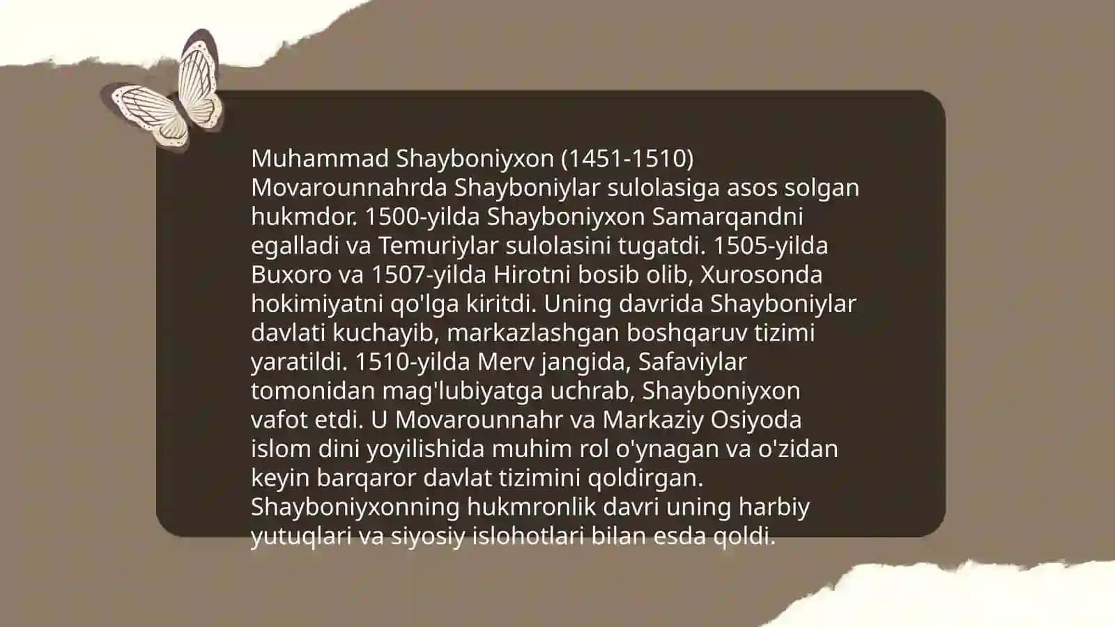 Shayboniylar sulolasi tarixi 4