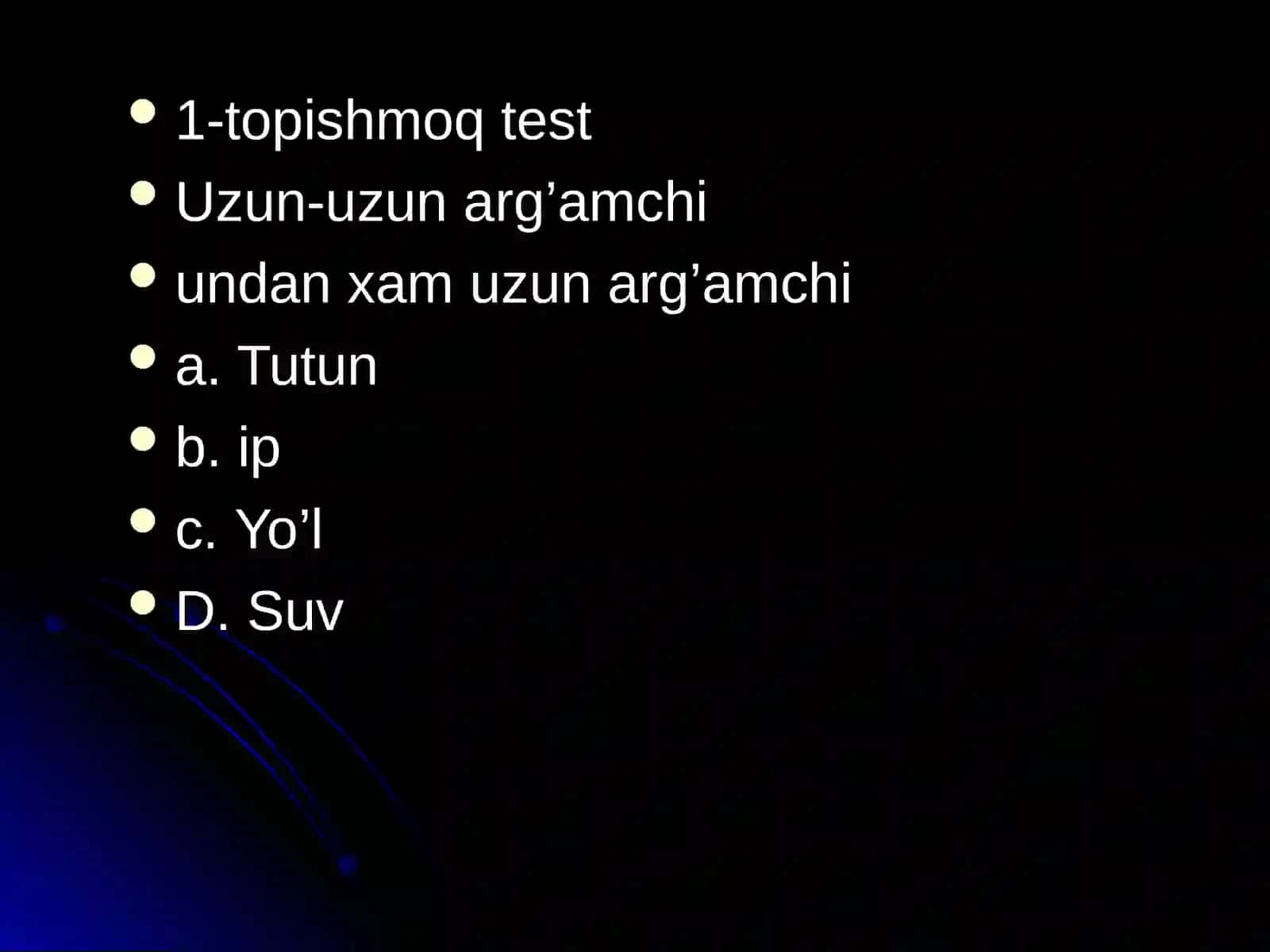 "Maqol, topishmoq va tez aytishlarning nutq o'stirishdagi o'rni" mavzusida yozgan MALAKA ISHI 4