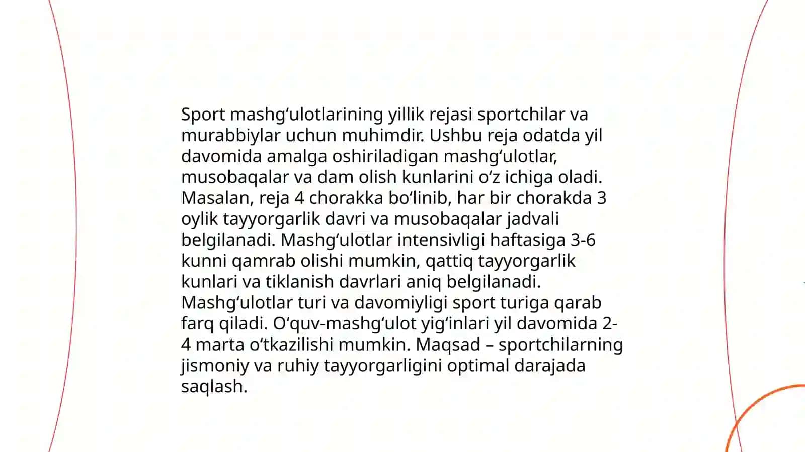 Sportchilar tayyorgarligining tuzilish asoslari 4