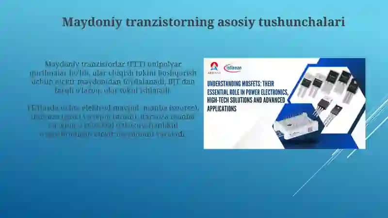 Maydoniy tranzistorlar va ularning sinflanishi 4