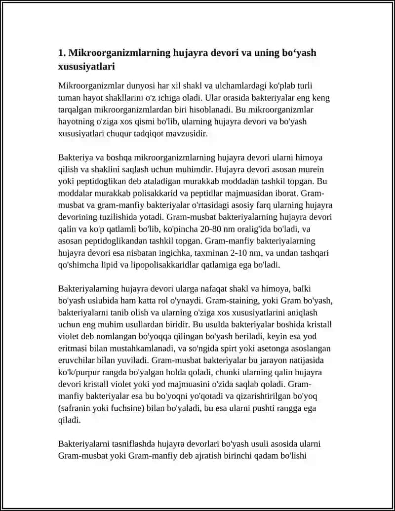 MIKROORGANIZMLARNING STRUKTURASI VA MURAKKAB BOʻYASH USULLARI 4