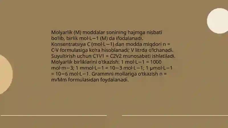 Molyar kosentrasiya 4